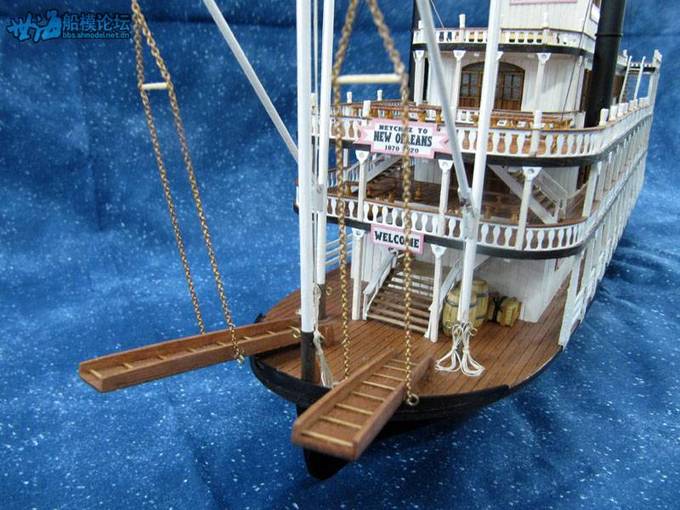 Scale 1/100 wood boat model kits Sternwheel steamer Mississippi 1870 ship model