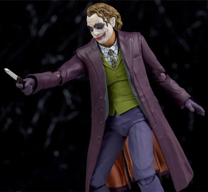 NECA SHF Dark Knight Clown Heath Ledger Joker Action Figure Funok Clown