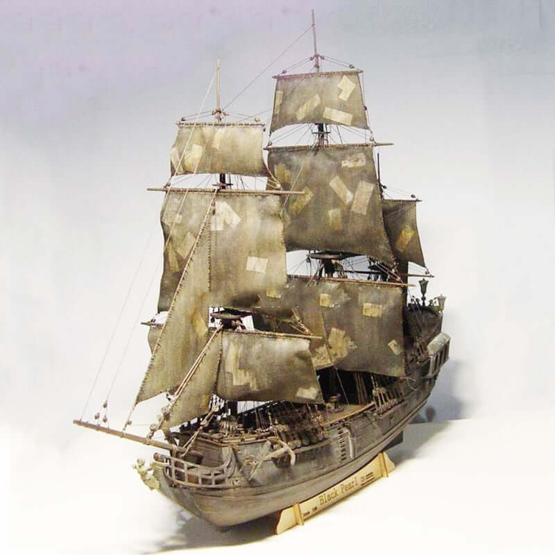 Scale 1:96 Pirates of The Caribbean Black Pearl Wooden Sailboat Model Kit