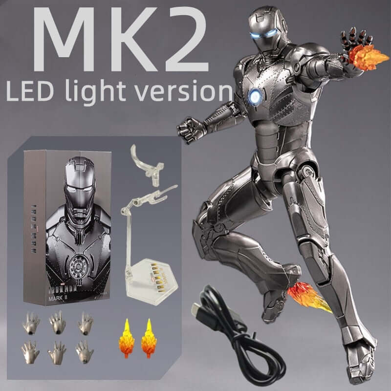 ZD 1/5 Iron Man MK3 Original Iron Monger Marvel legends LED lighting 10th Anniversary