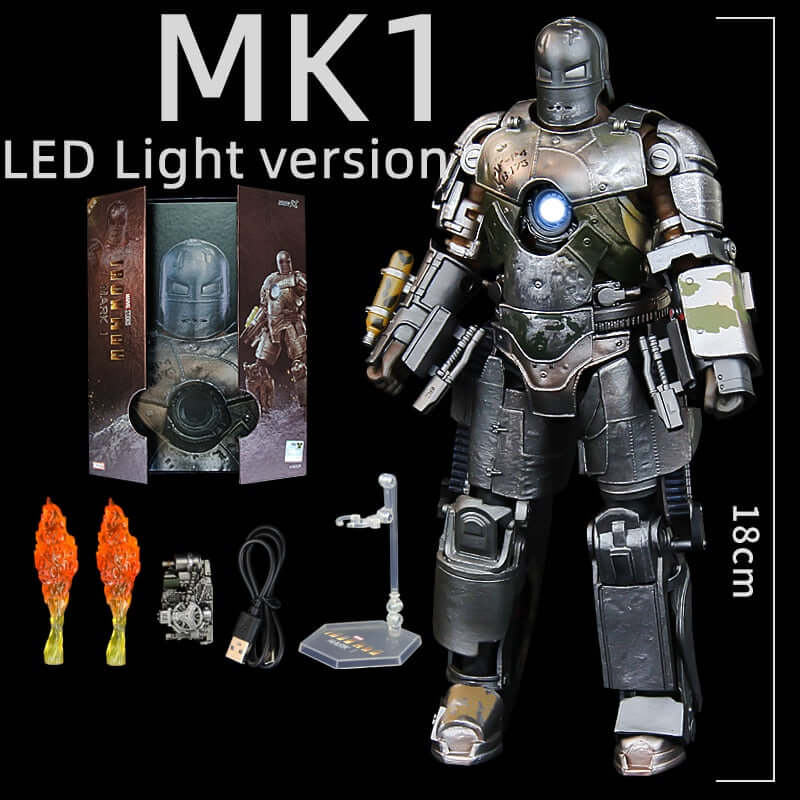 ZD 1/5 Iron Man MK3 Original Iron Monger Marvel legends LED lighting 10th Anniversary