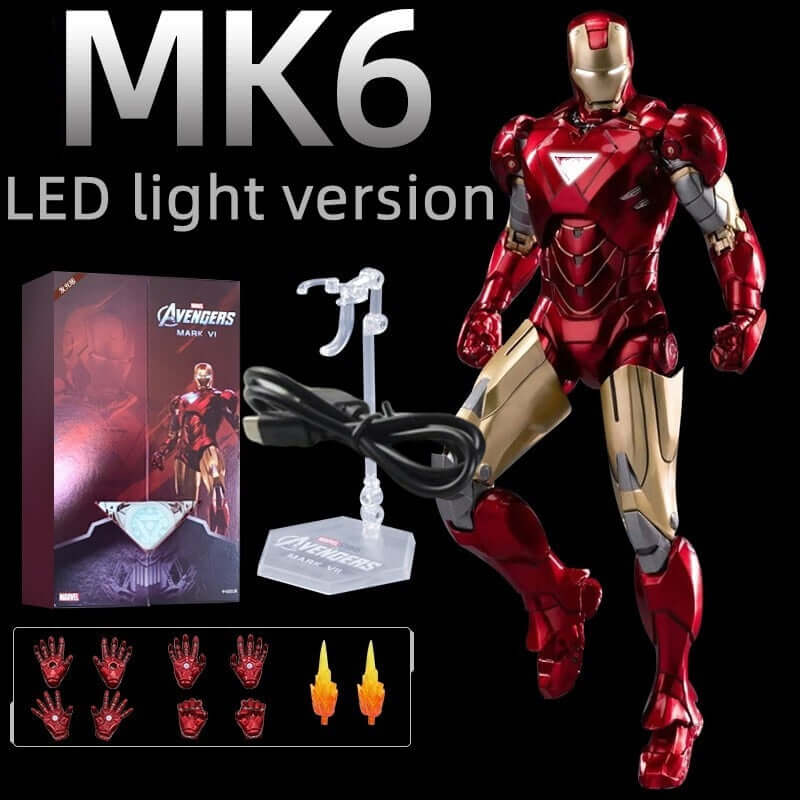 ZD 1/5 Iron Man MK3 Original Iron Monger Marvel legends LED lighting 10th Anniversary