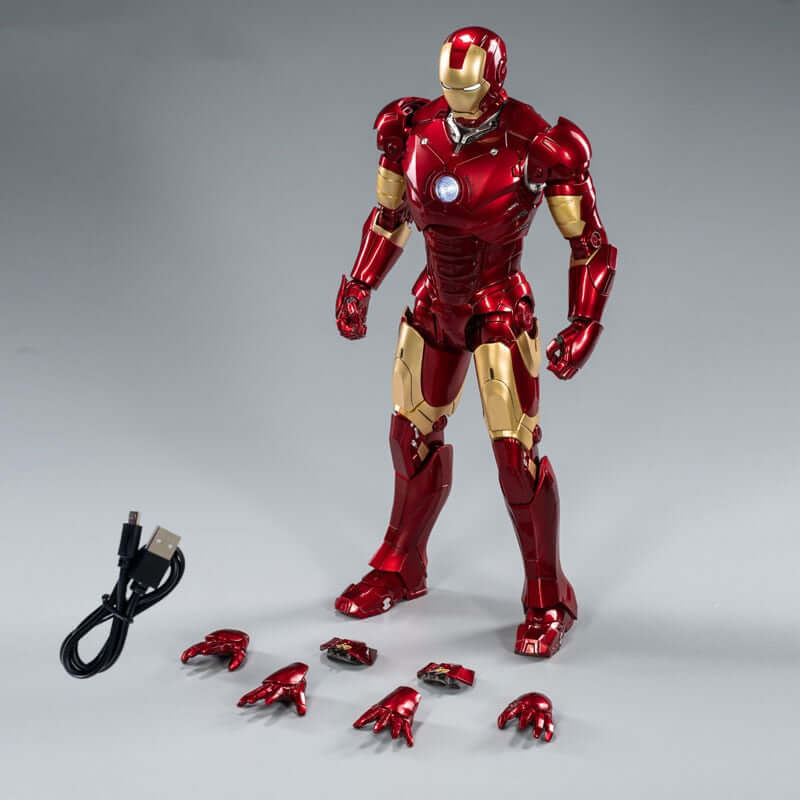 ZD 1/5 Iron Man MK3 Original Iron Monger Marvel legends LED lighting 10th Anniversary