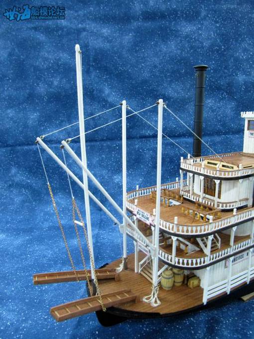 Scale 1/100 wood boat model kits Sternwheel steamer Mississippi 1870 ship model