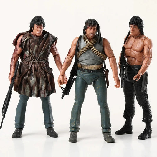 NECA First Blood John J Rambo Action Figure PVC Brinquedos-ardens toys