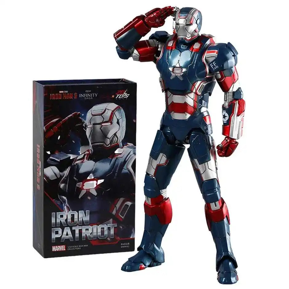 ZD Toys Iron Man Action Figure Iron Patriot MK1-7 MK17 MK33 MK85 MK30 War Machine Legends Avengers Tony Stark Collect