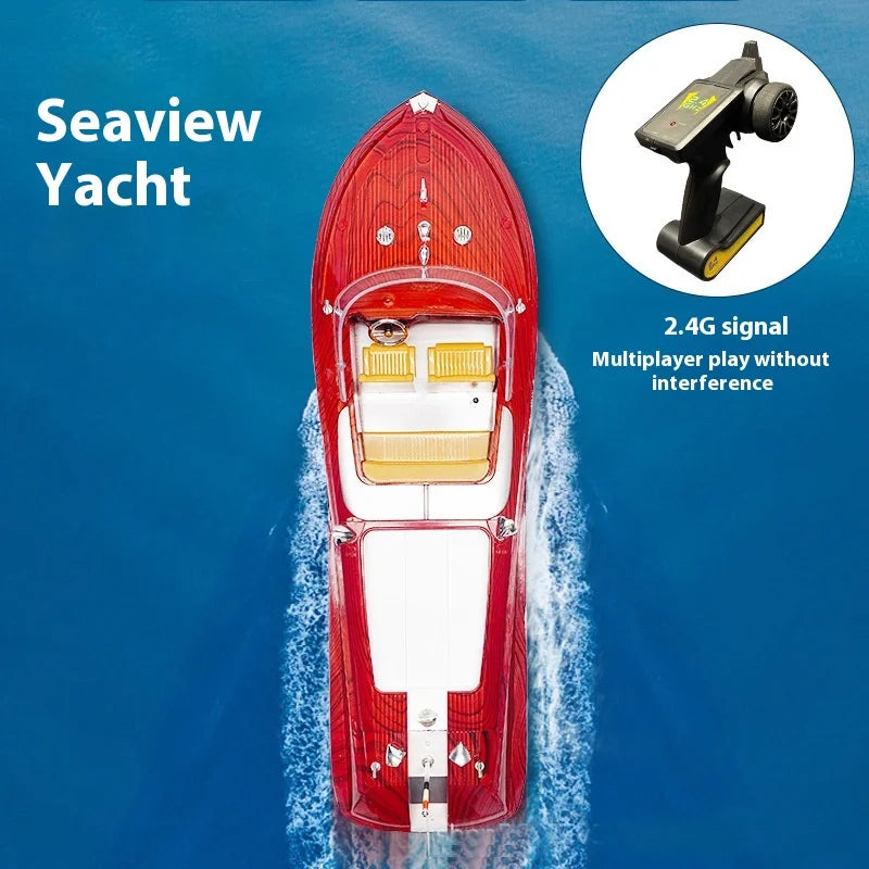 Remote Control Speedboat Toy High Speed  Sk-1 Rc Boat Simulated Wood Grain Retro Model Ornaments Custom Festival Gift Toys