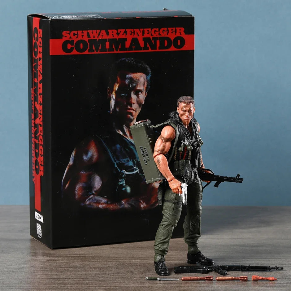 NECA Commando John Matrix Schwarzenegger PVC Action Figure with Accessories