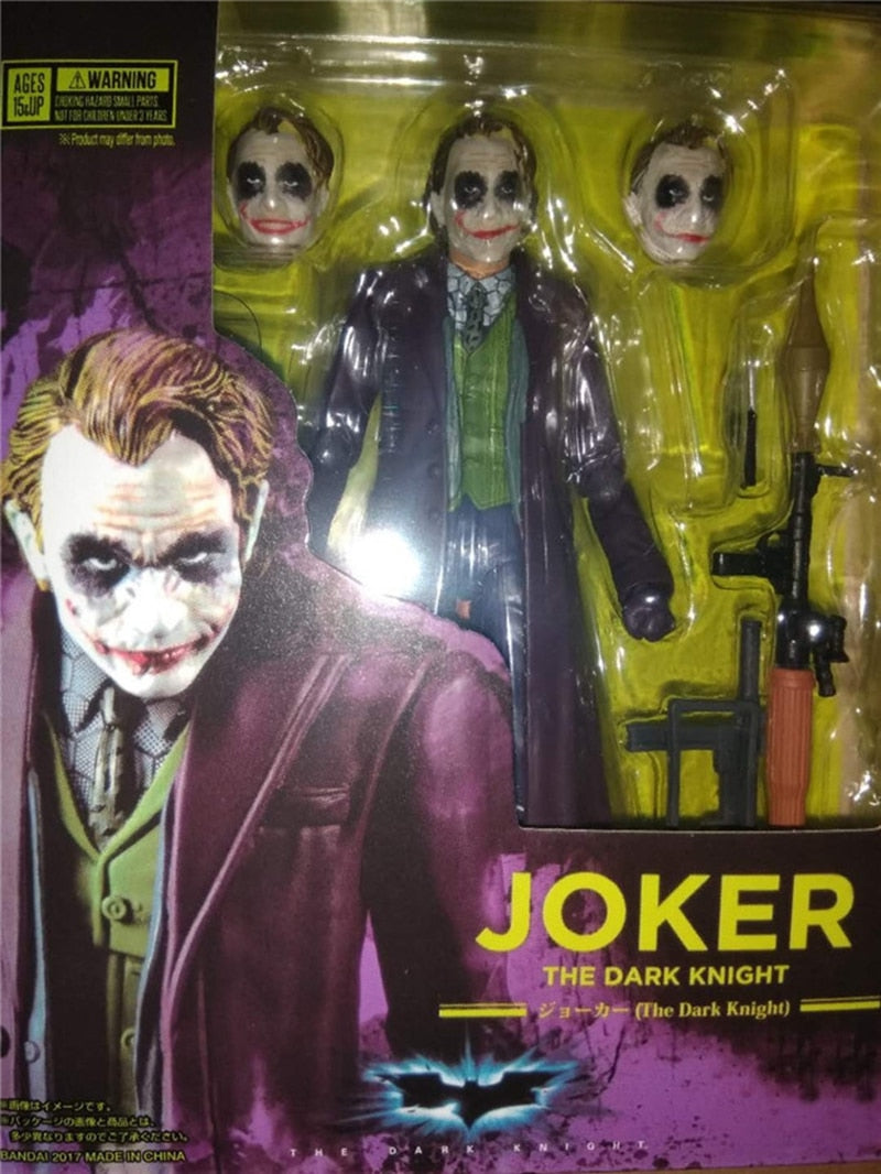 NECA SHF Dark Knight Clown Heath Ledger Joker Action Figure Funok Clown