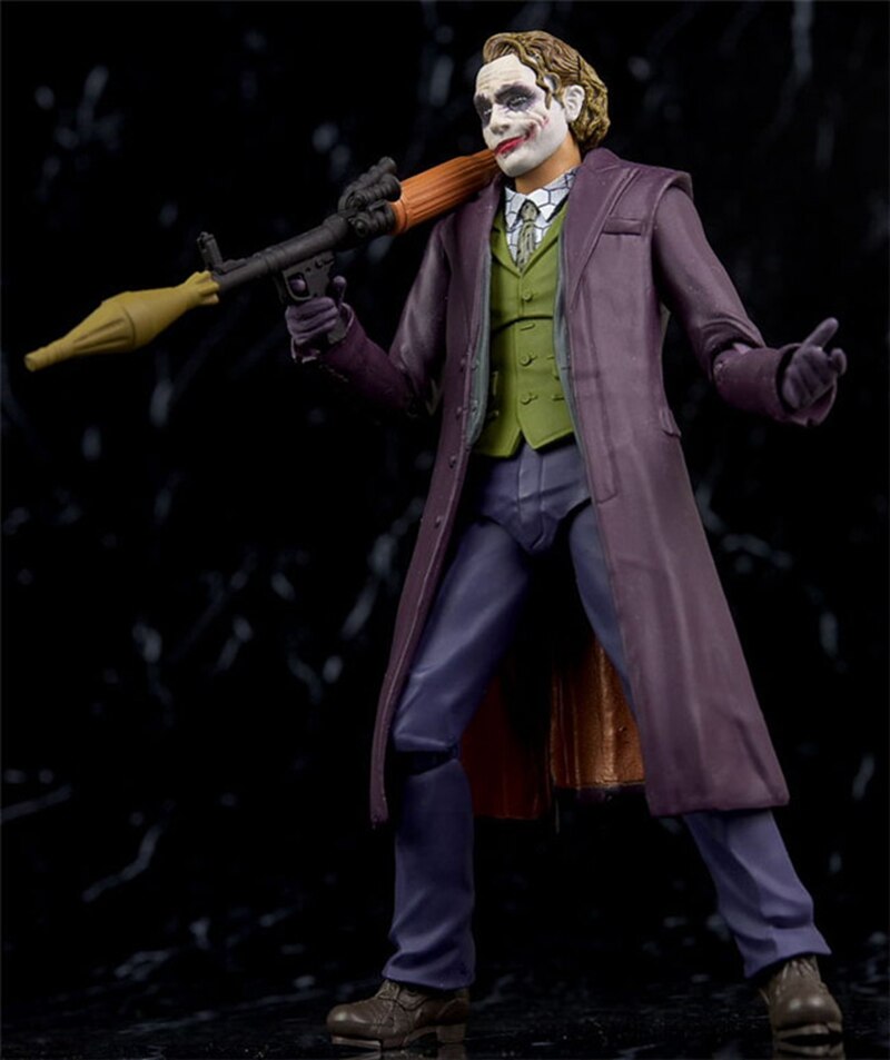 NECA SHF Dark Knight Clown Heath Ledger Joker Action Figure Funok Clown