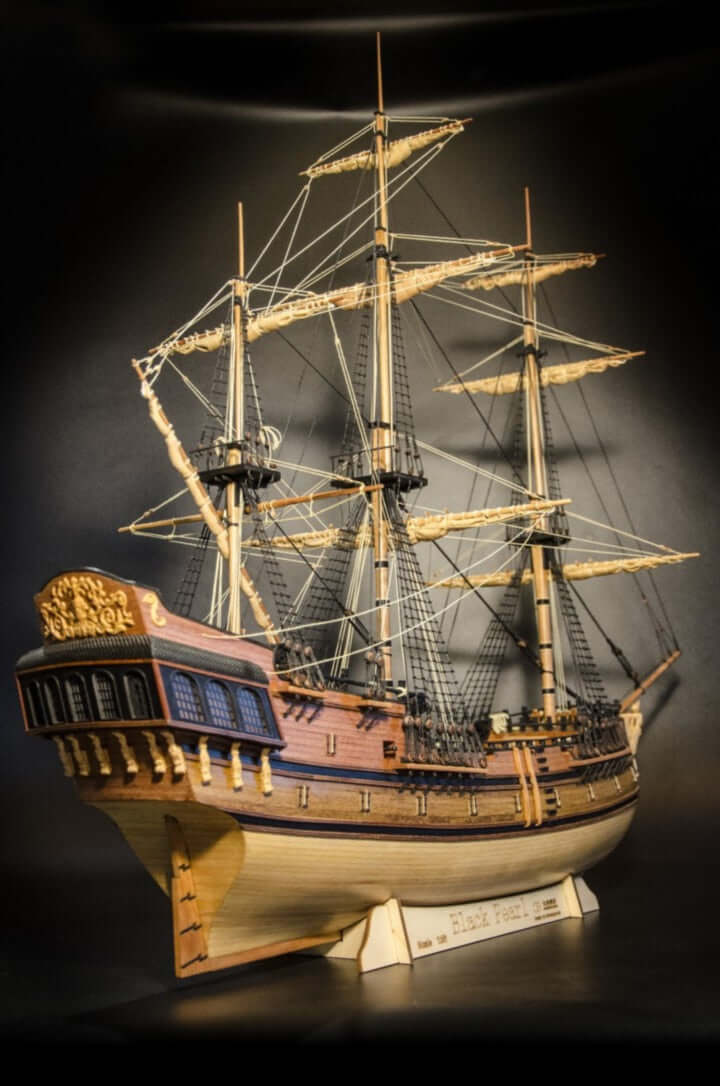 Model ship kits, 1/48 scale Black Pearl model kit large scale wood ship - ardens toys