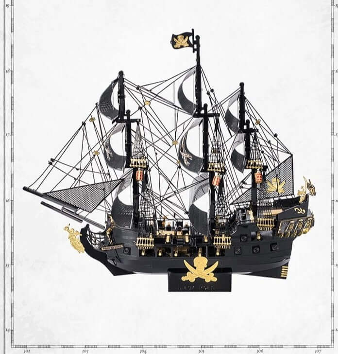 MMZ MODEL 3D metal puzzle Pirate Ship Assembly DIY - ardens toys
