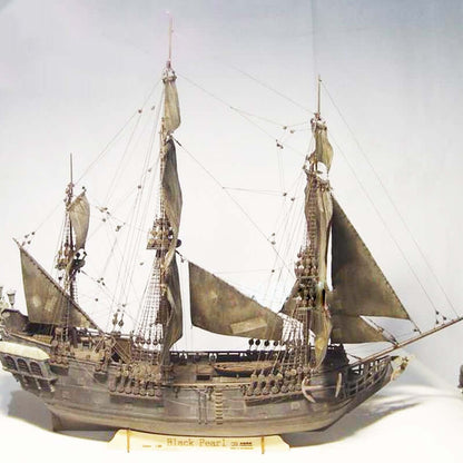 Scale 1:96 Pirates of The Caribbean Black Pearl Wooden Sailboat Model Kit